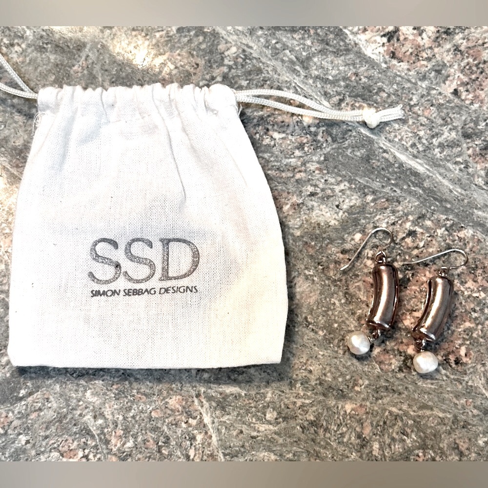 Simon Sebbag Designs Pearl Drop Earrings - Silver